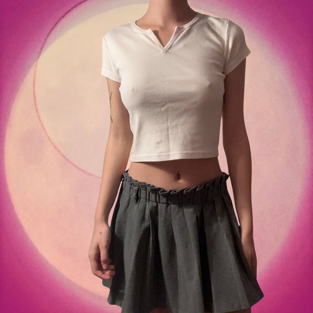 Brandy Melville Womens Cropped Shirt